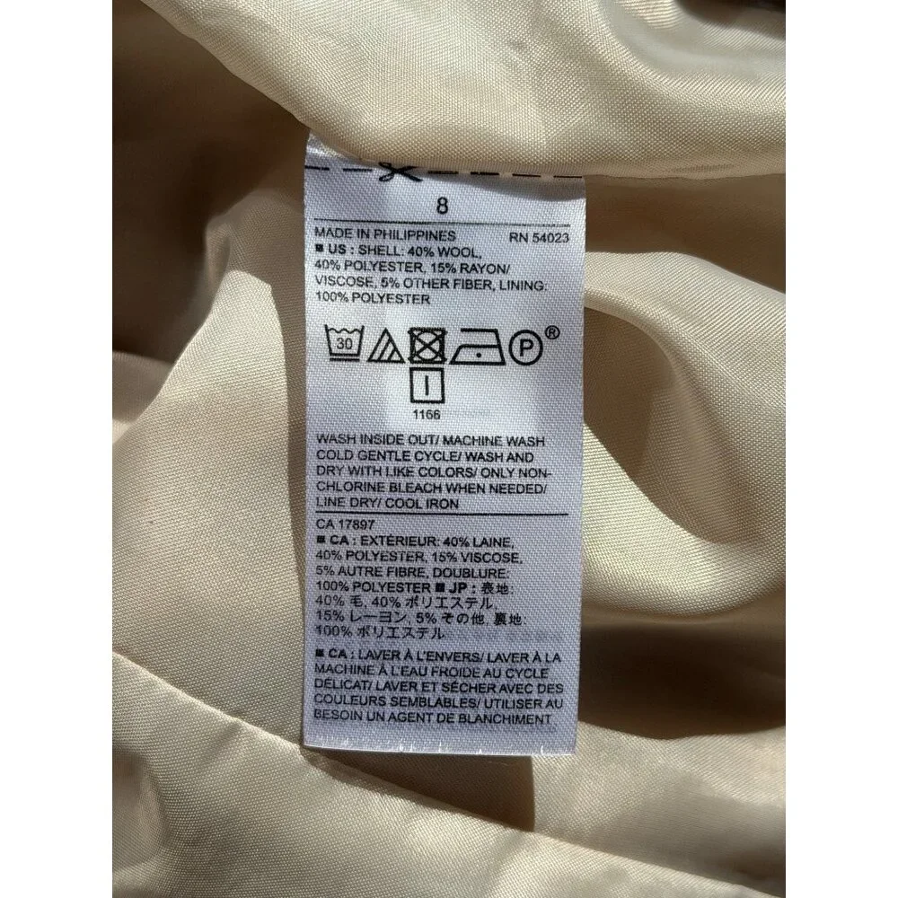 Banana Republic Womens Size 8 Tan Military Style Blazer Wool-Blend Crest-Buttons - Picture 7 of 7